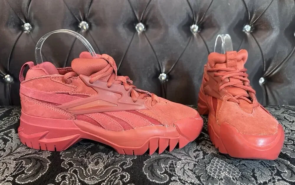 Reebok Shoes Women Size US 9 Mars Red Club‎ C Cardi B V2 Leather GW6699 Chunky
